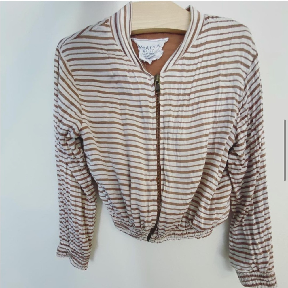 Acacia honey silk bomber jacket
